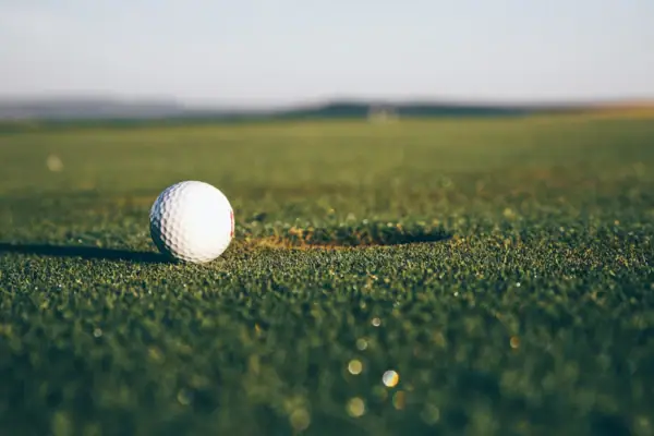 Golfbal op het gras