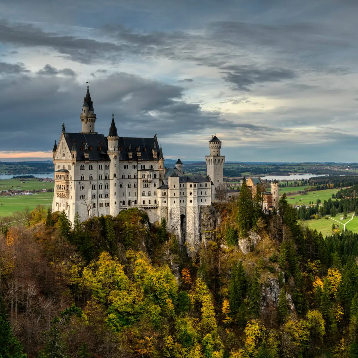 Kasteel Neuschwanstein: uitzicht vanaf de Marienbrücke.