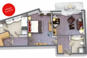 Plattegrond Plattegrond van een suite.