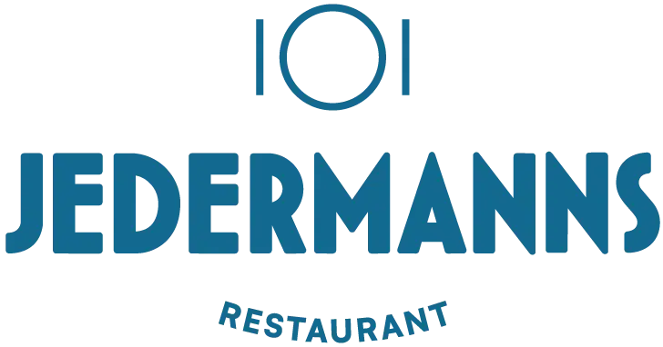 Het logo van het restaurant 'Jedermanns'